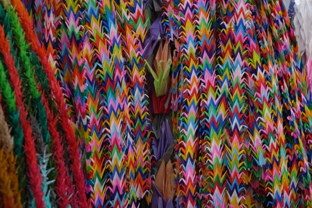 Origami cranes at Children's Peace Memorial