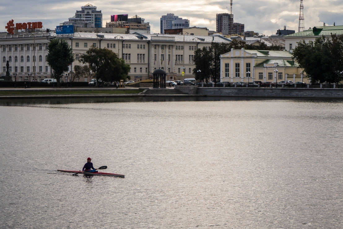 Kayaking on the Iset river