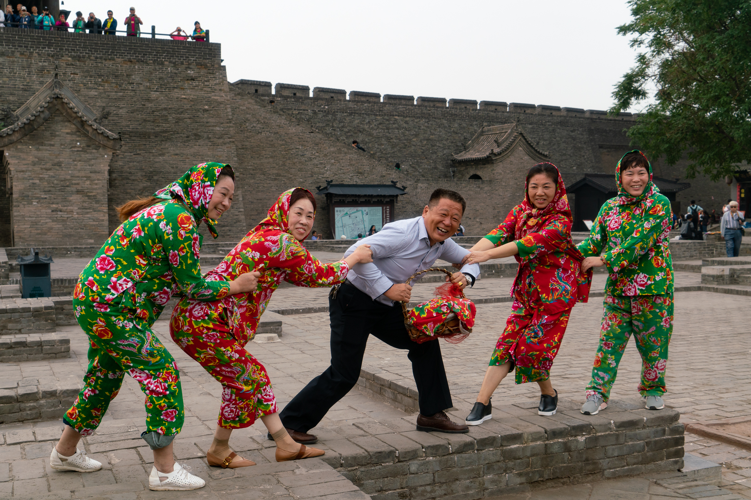 Fun outside Pingyao city walls