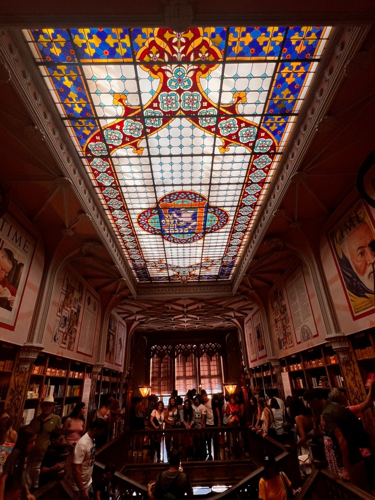Ceiling of Libraria Lello, Portugal