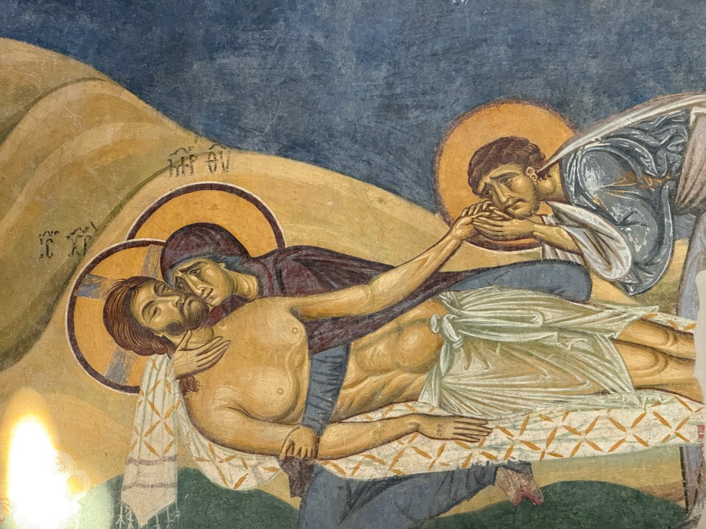 Skopje: St Panteleimon Church - Fresco of Pietà