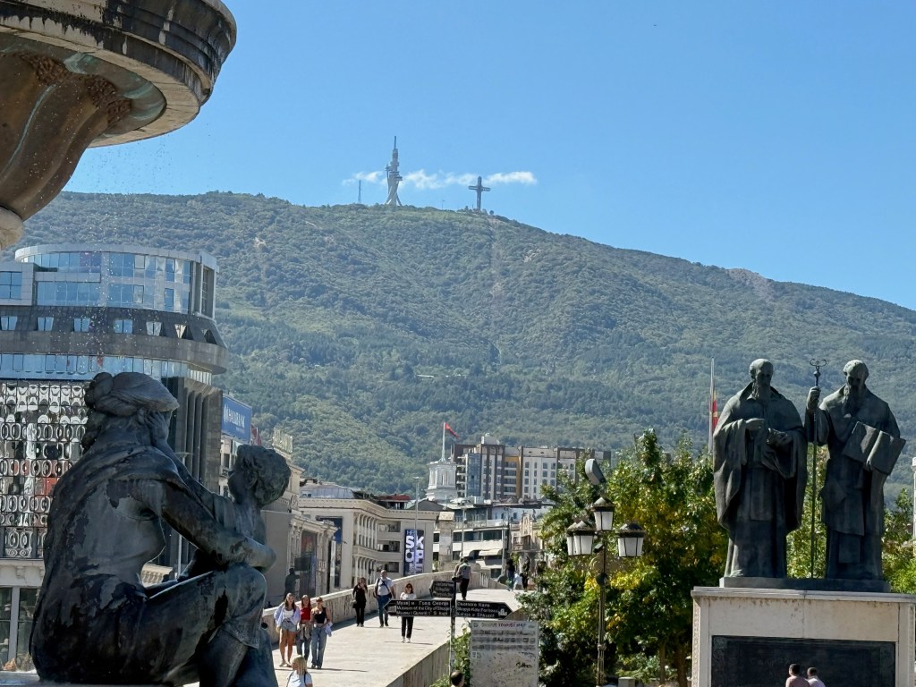 The Stone Bridge with Mount Vodna in the background