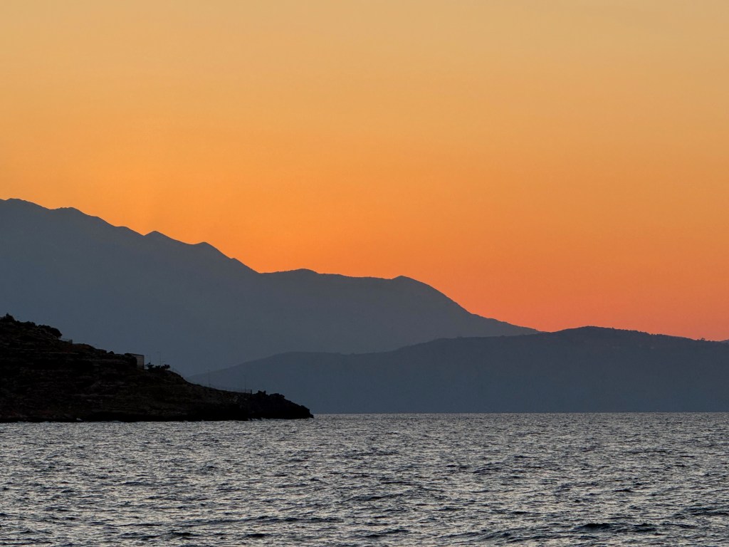 Sunset seen from Omilos